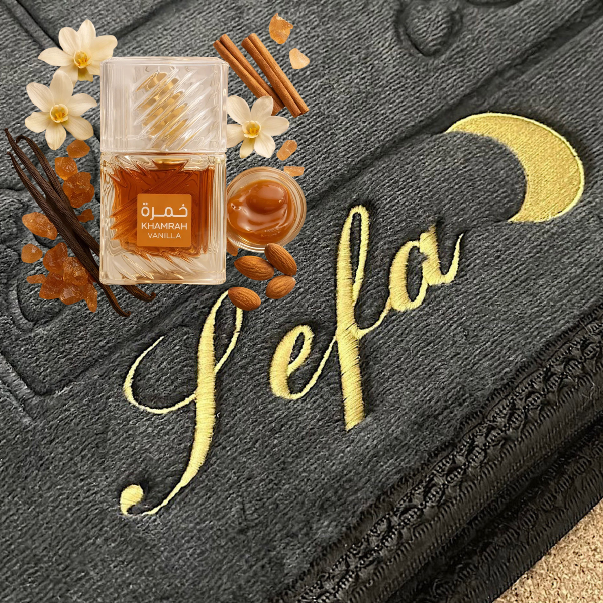 AKTION: Personalisierter Gebetsteppich + Khamrah Vanilla 30ml