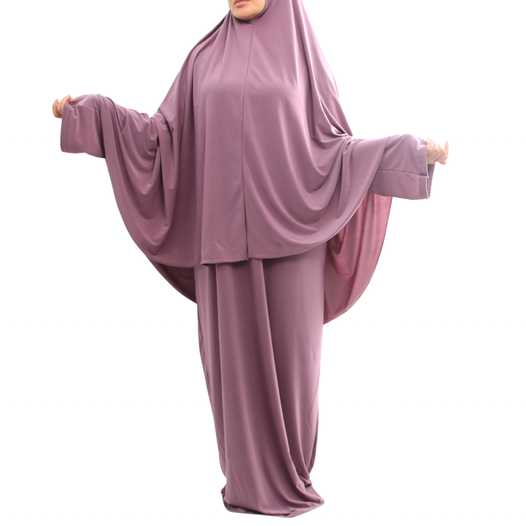 Abaya + Khimar Zweiteiler - Orchidee l Premium Set