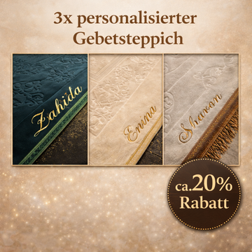 3-delige set - 3x gepersonaliseerde gebedskleden