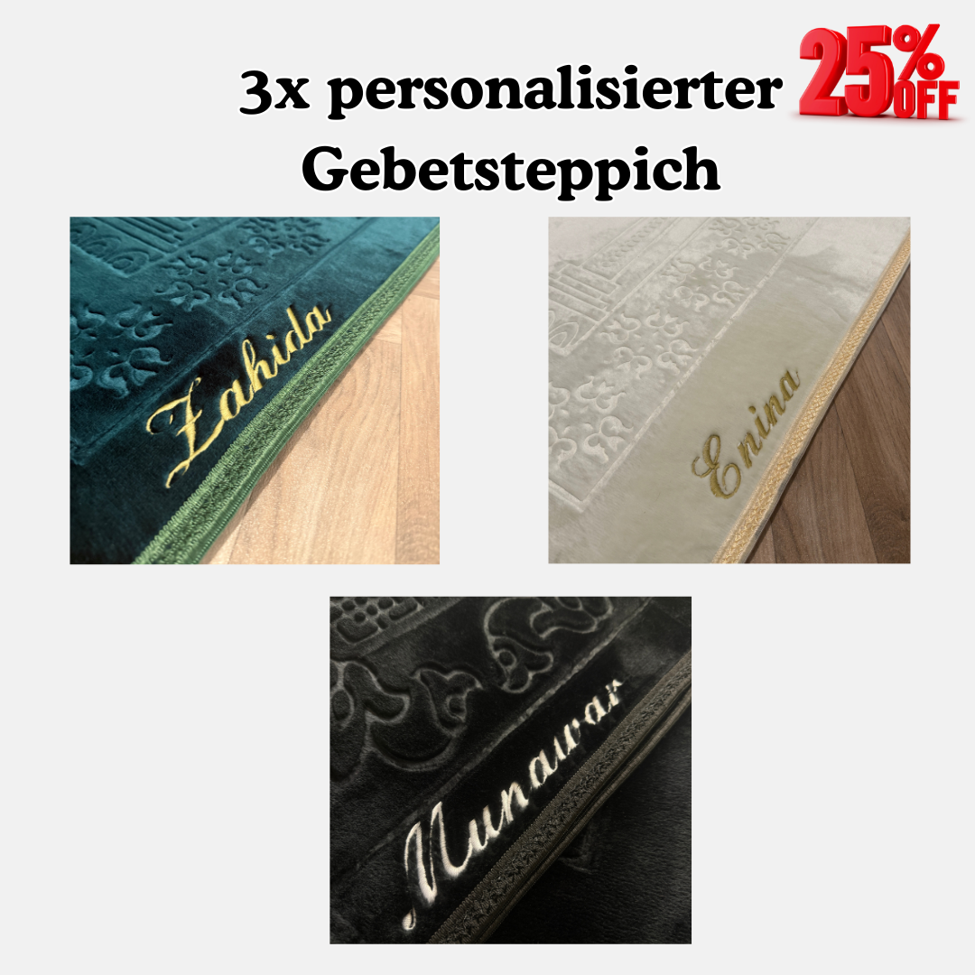 3er Set l Personalisierter Gebetsteppich