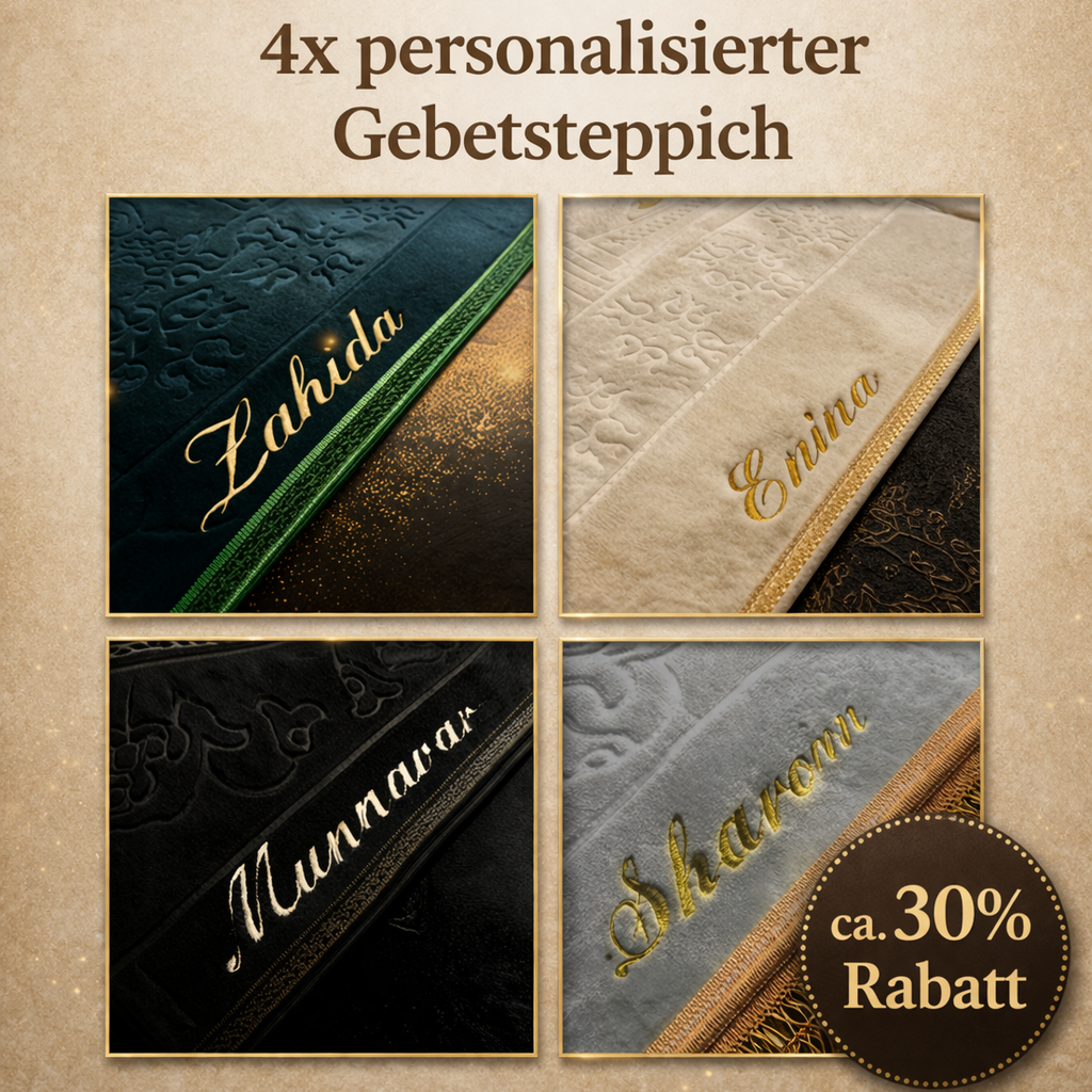 4er Set - 4 Personalisierte Gebetsteppiche