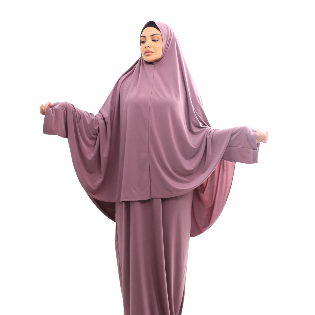 Abaya + Khimar Zweiteiler - Orchidee l Premium Set