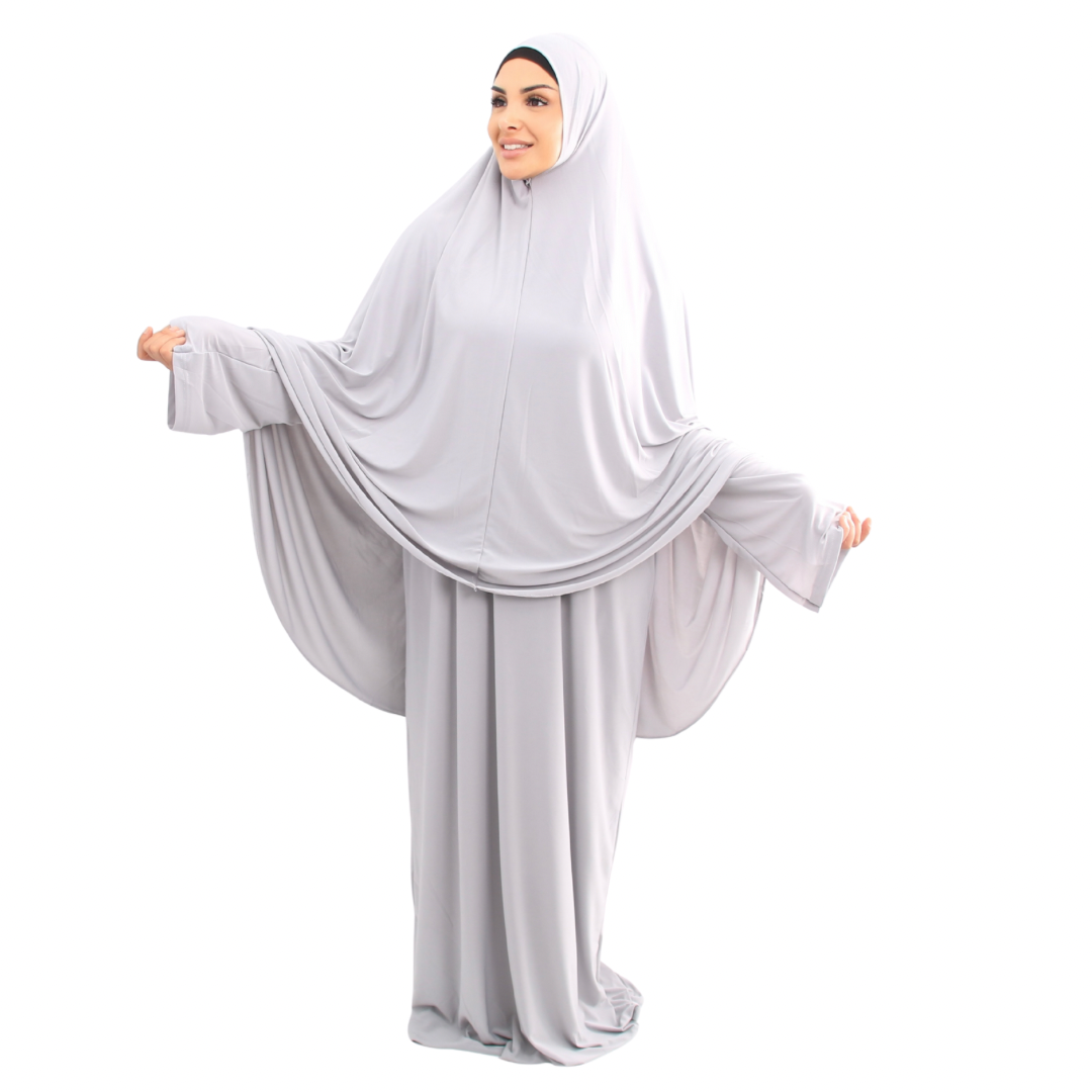 Abaya + Khimar Zweiteiler - Grey l Premium Set