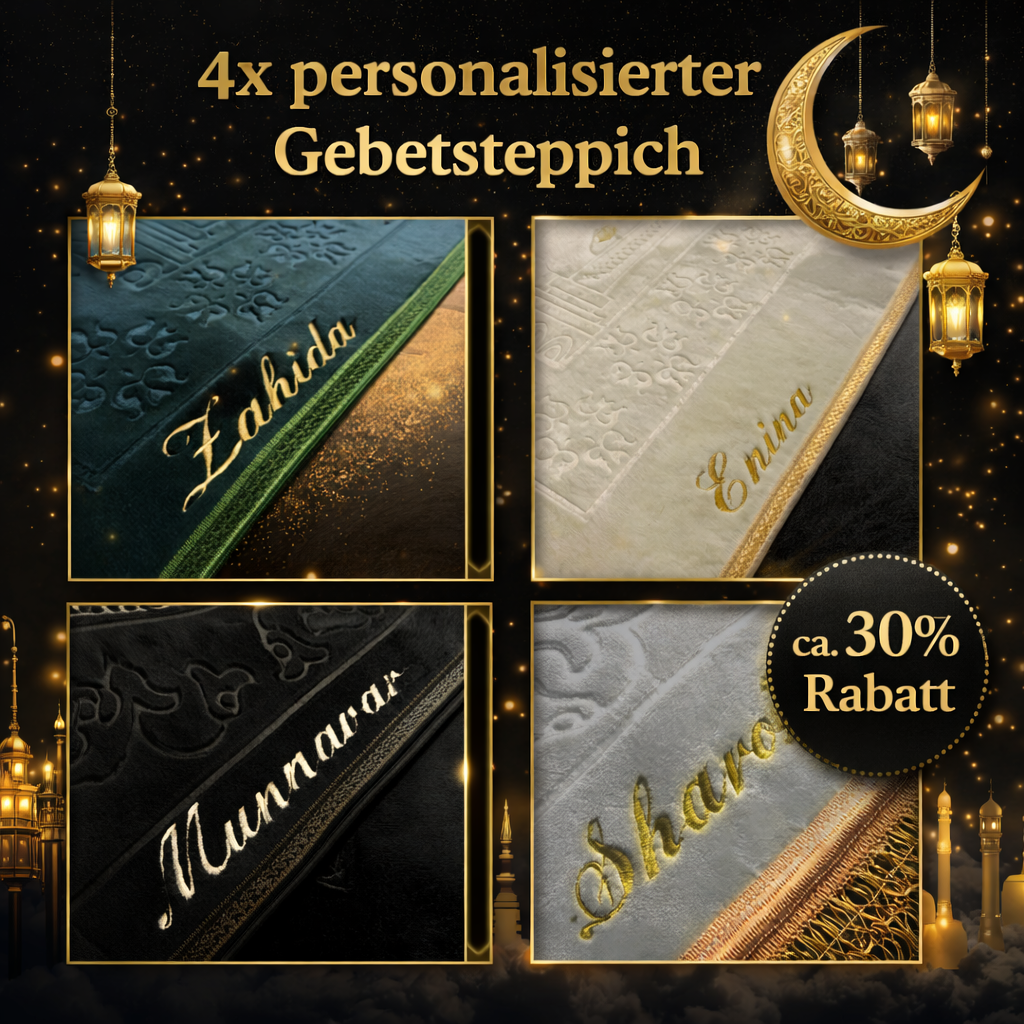 4er Set - 4 Personalisierte Gebetsteppiche