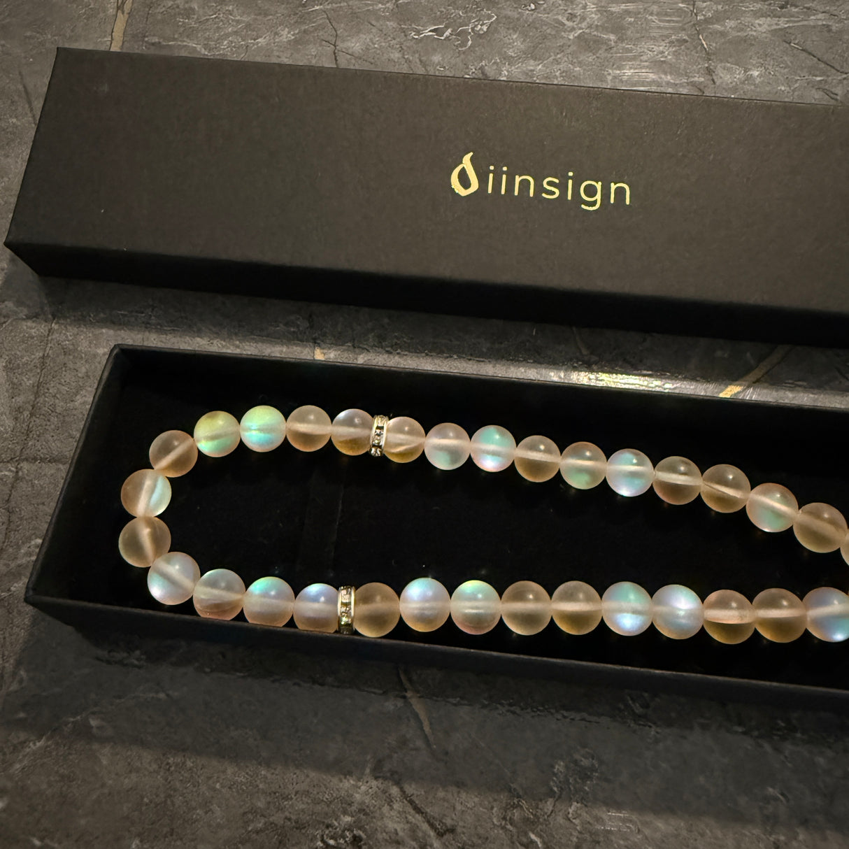 Tesbih mit Name + BOX mit Wunschtext - Orange