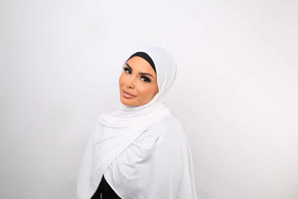 Jersey Hijab - White