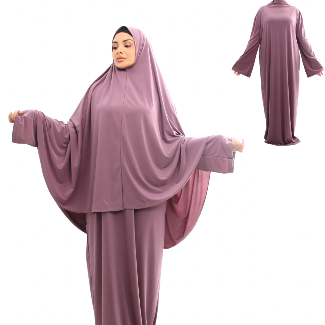 Abaya + Khimar Zweiteiler - Orchidee l Premium Set