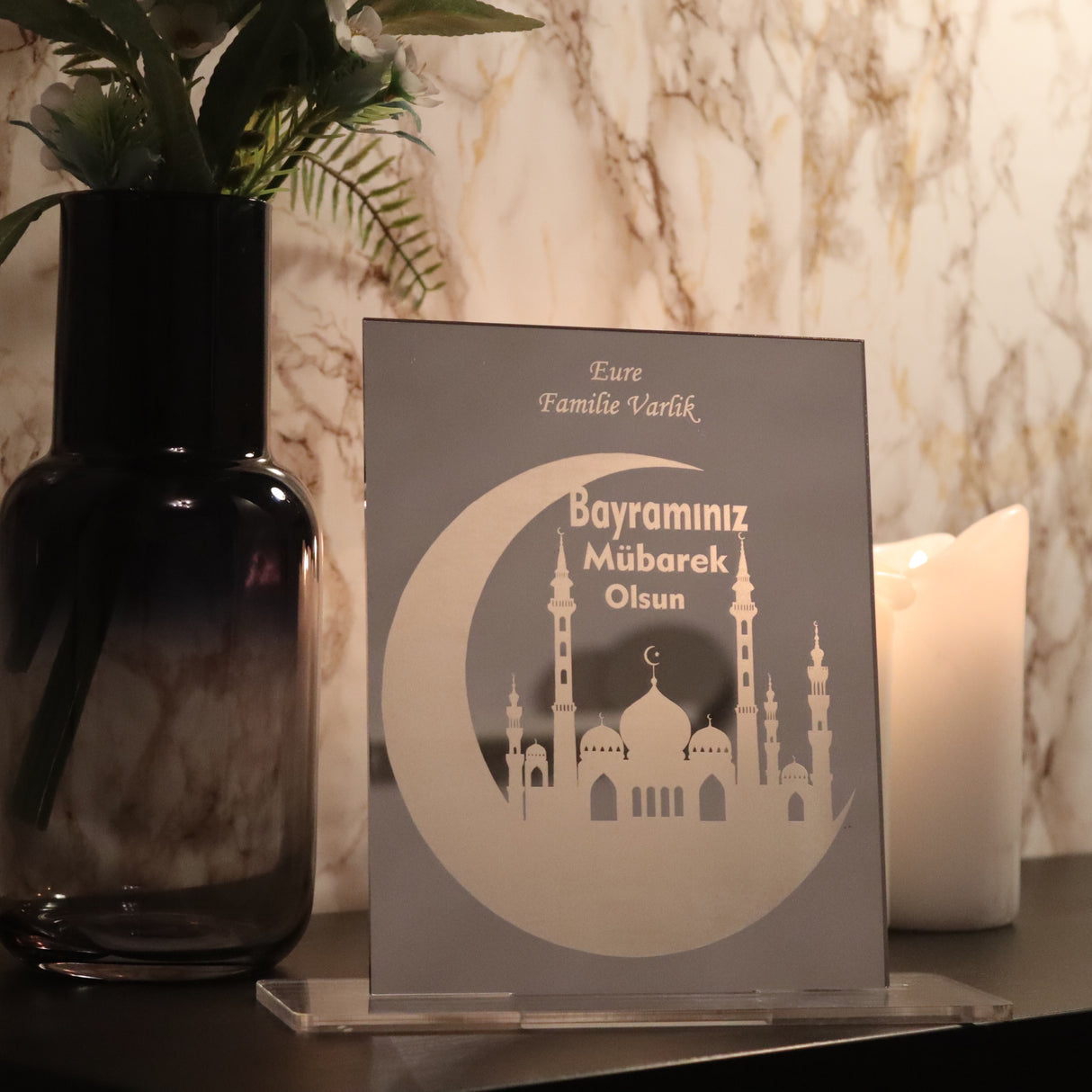 Personalisierte Bayram Deko als Aufsteller