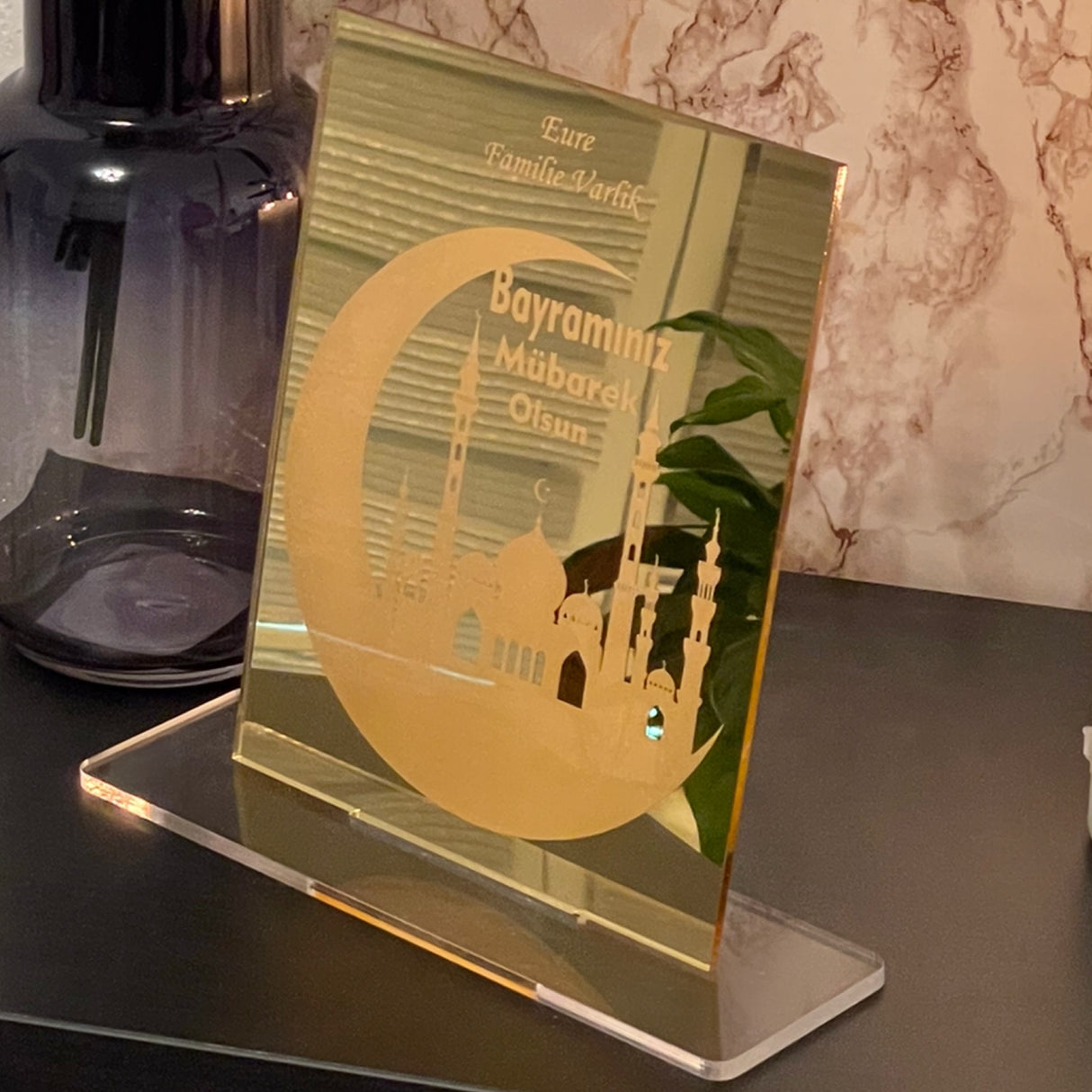 Personalisierte Bayram Deko als Aufsteller