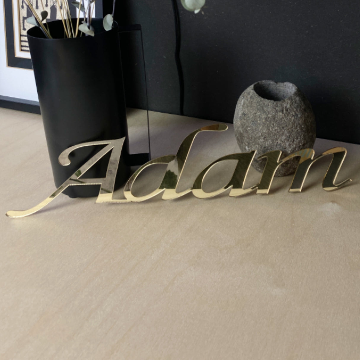 Plexiglas nameplate - self-adhesive