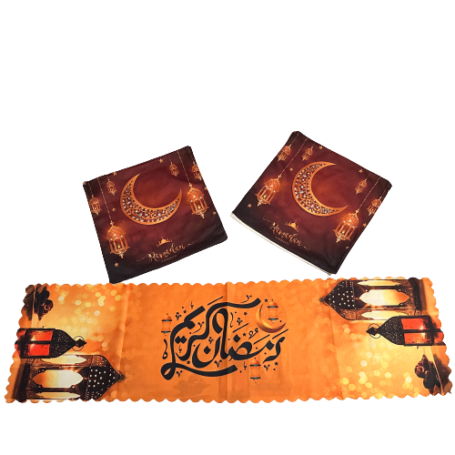 Table runner and cushion cover for Ramadan
