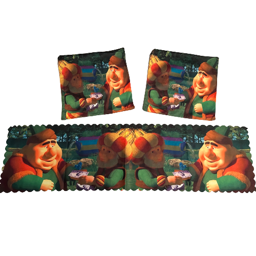 Table runner and cushion cover for Ramadan