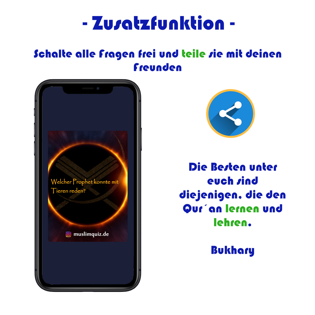 Islamisches Quiz - Thema Quran (Geschichte) inkl. App