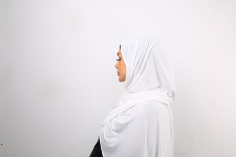 Jersey Hijab - White