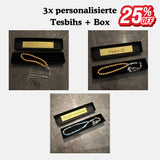 3er Set - 3 Personalisierte Tesbihs + Box