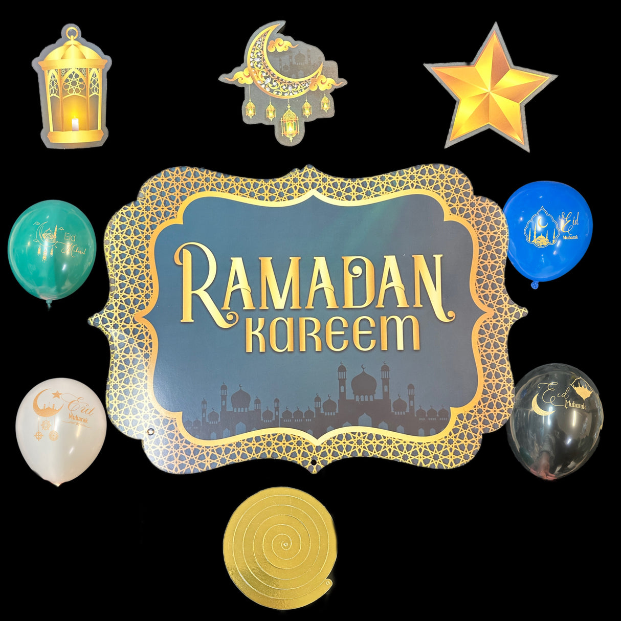 Ramadan decoration for hanging 8 pieces.