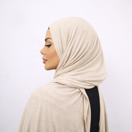 Jersey Hijab - Creme