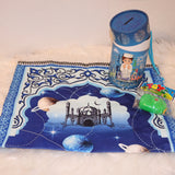 Gebetsteppich für Kinder in Geschenkbox in blau