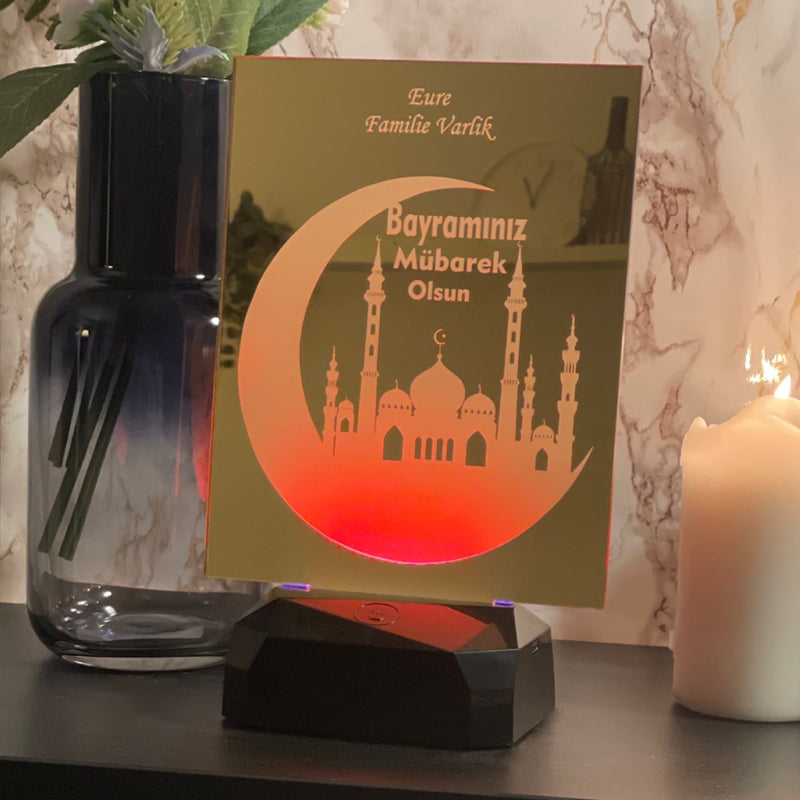 Personalisierte Bayram Deko mit LED