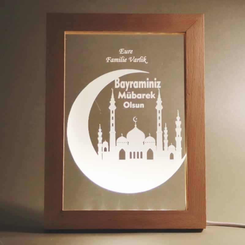 Personalisierbarer LED-Bilderrahmen für Bayram