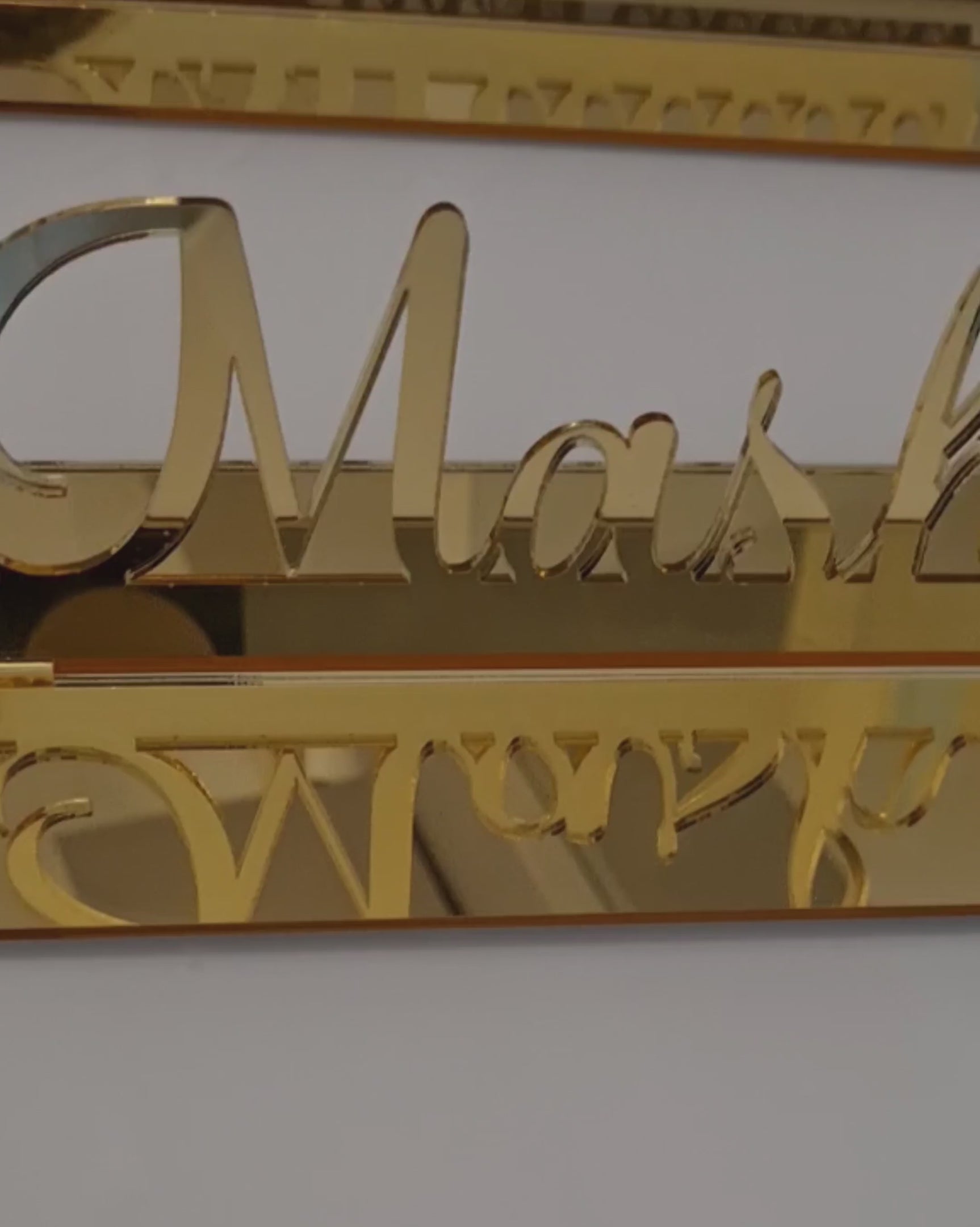 Video von Bismillah - Mashallah - Alhamdulillah Aufsteller in Gold