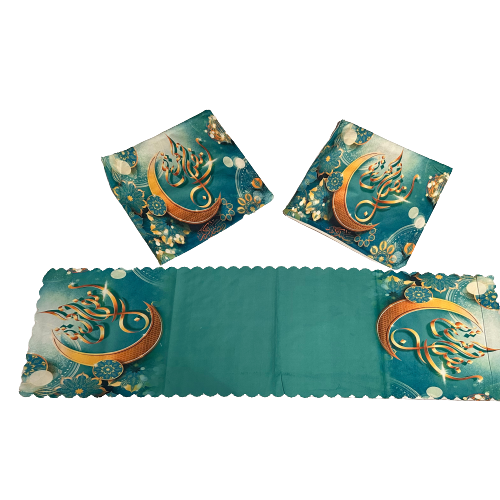 Table runner and cushion cover for Ramadan